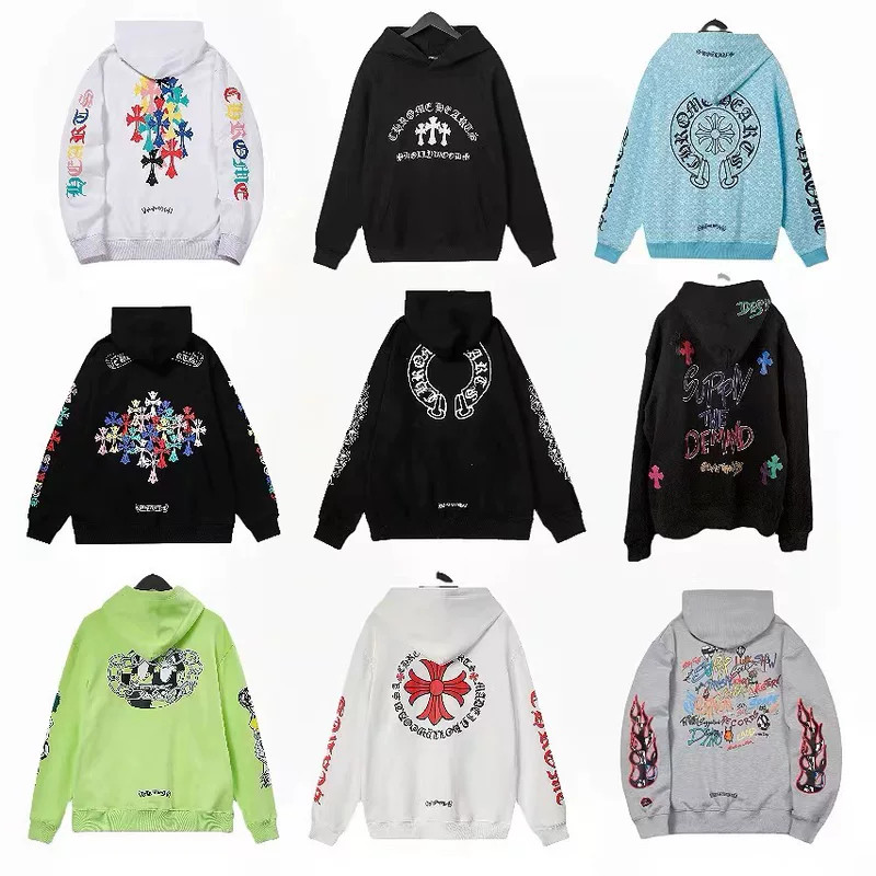 25 новых худи Chrome Hearts Croat, крест лошади копыто, парное худи, заводской оптовый