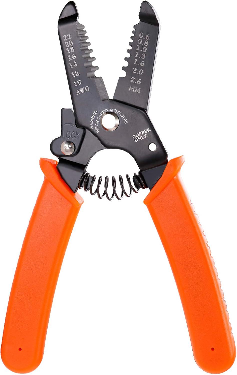 6.5in 10-22 AWG Wire Stripper Cutter Crimper, Copper Wire St