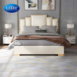 蕾兹家具 轻奢床 1.8米1.5米 科技布床 皮床 软体床 卧室双人床