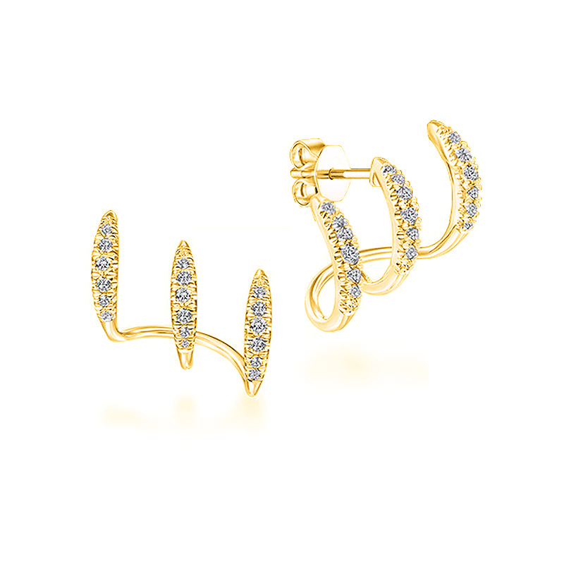 1 Pair Fashion Solid Color Alloy Plating Inlay Artificial Diamond Womenu0027S Ear Studs