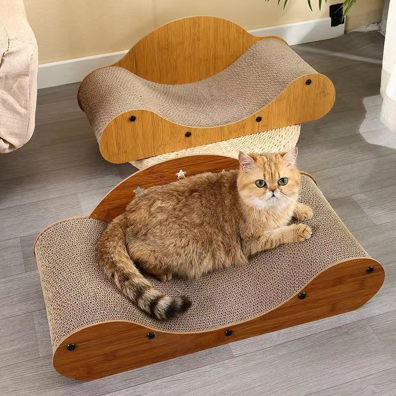 猫の爪とぎボード、猫のソファ、耐摩耗性、段ボール、傷つきにくい猫の爪ボード、爪装置、長椅子、猫の特大傷つきにくい猫ボード|undefined