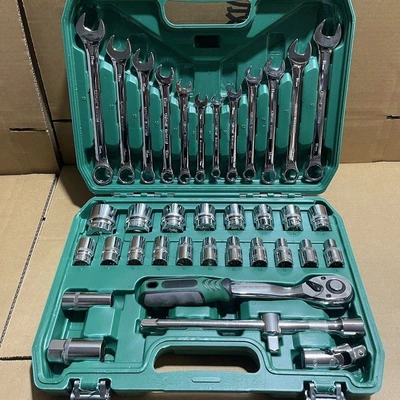 Mühərrik tənzimləmə alətləri Set, Socket Wrench Combination - 37-piece-set-of-72-tooth-auto-repair-grade