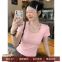 修身圆领夏季女式t恤