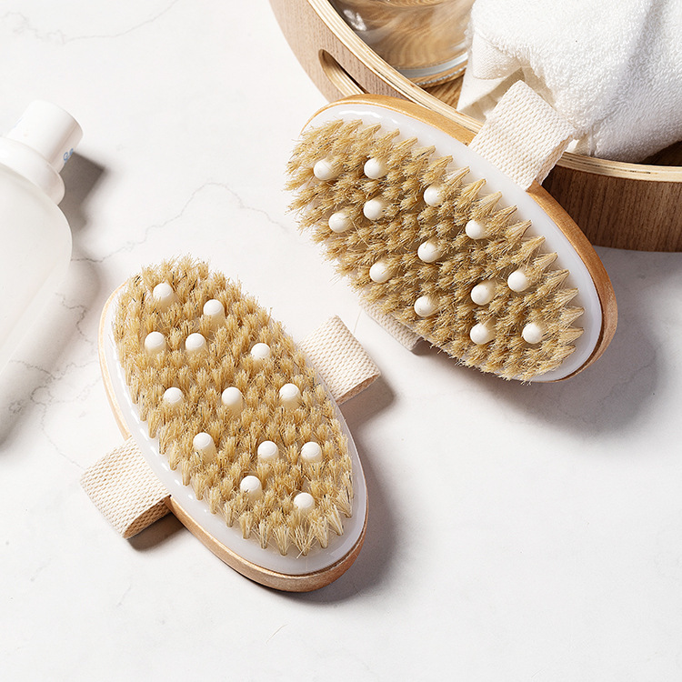 Hemu Hand Brush Cleaning Bath Wipe with Nails Massage Brush Bath Brush Bath Brush Bath Supplies Soft Bead Bath Brush