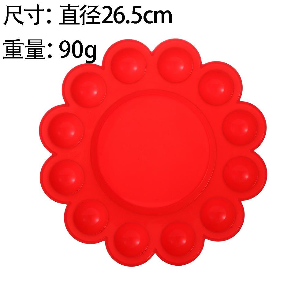 Suministros de acuarela para niños transparentes básicos, paleta pp, pintura para estudiantes, arte, paleta de pintura de plástico pintada a mano, paleta de colores