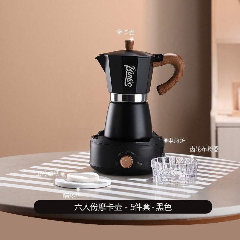 Cafetera Moka Italiana Doméstica de Aleación de Aluminio para Uso Doméstico