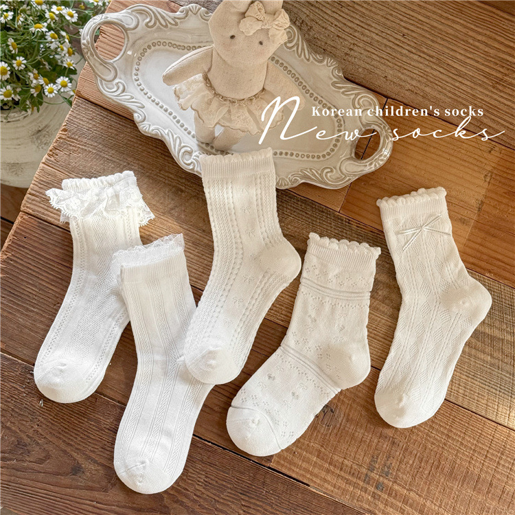 Lebo Sock Factory Xy509 New Summer Children's Socks With Lace Bow And...