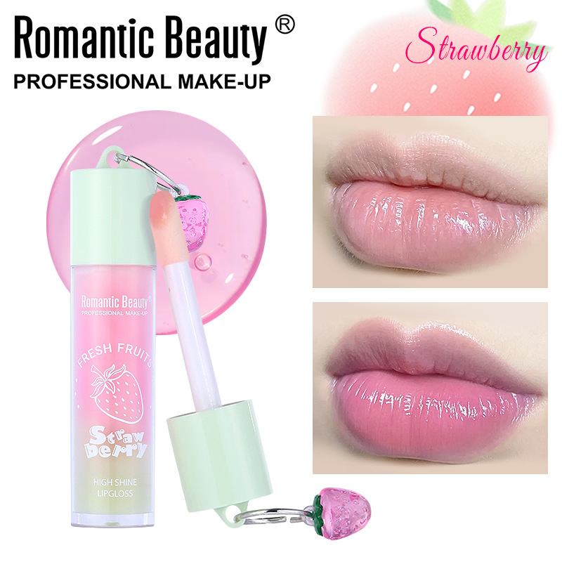 Esmalte labial hidratante transfronterizo de tres colores, esmalte labial hidratante, esmalte labial fácil de colorear, mejora la apariencia y el aceite de lápiz labial natural