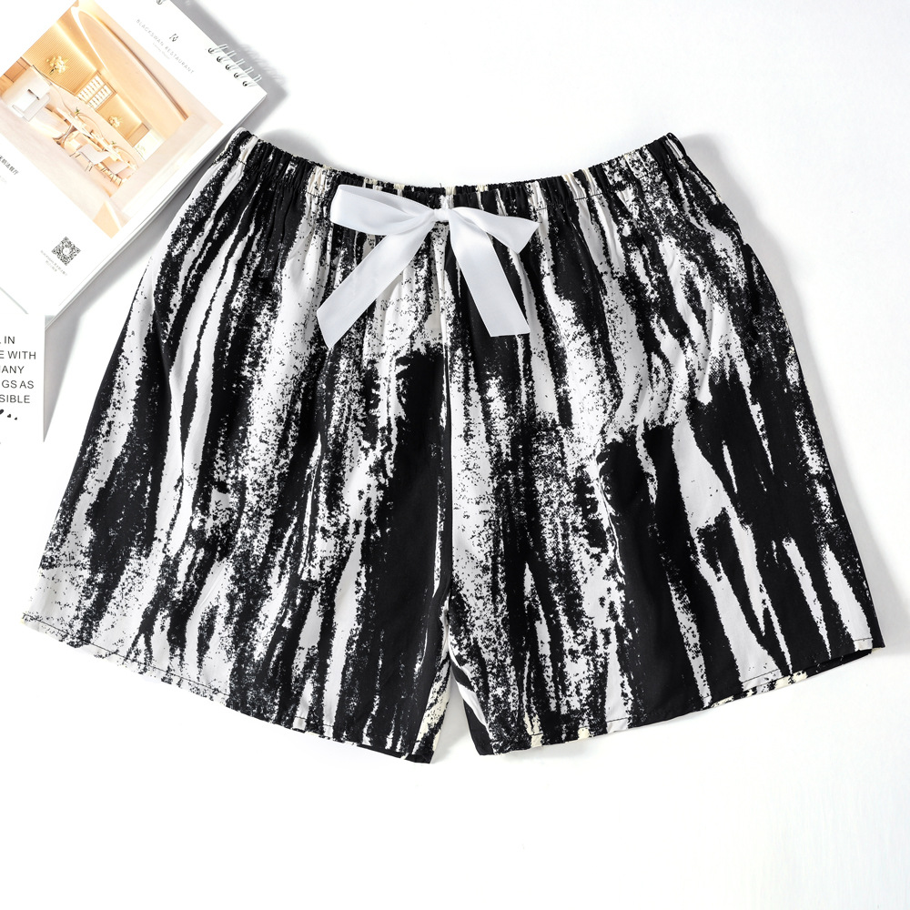 45 pantalones cortos de seda de algodón de verano delgados pijamas transpirables de algodón sintético ultra corto ropa de casa de gran tamaño de playa para mujeres