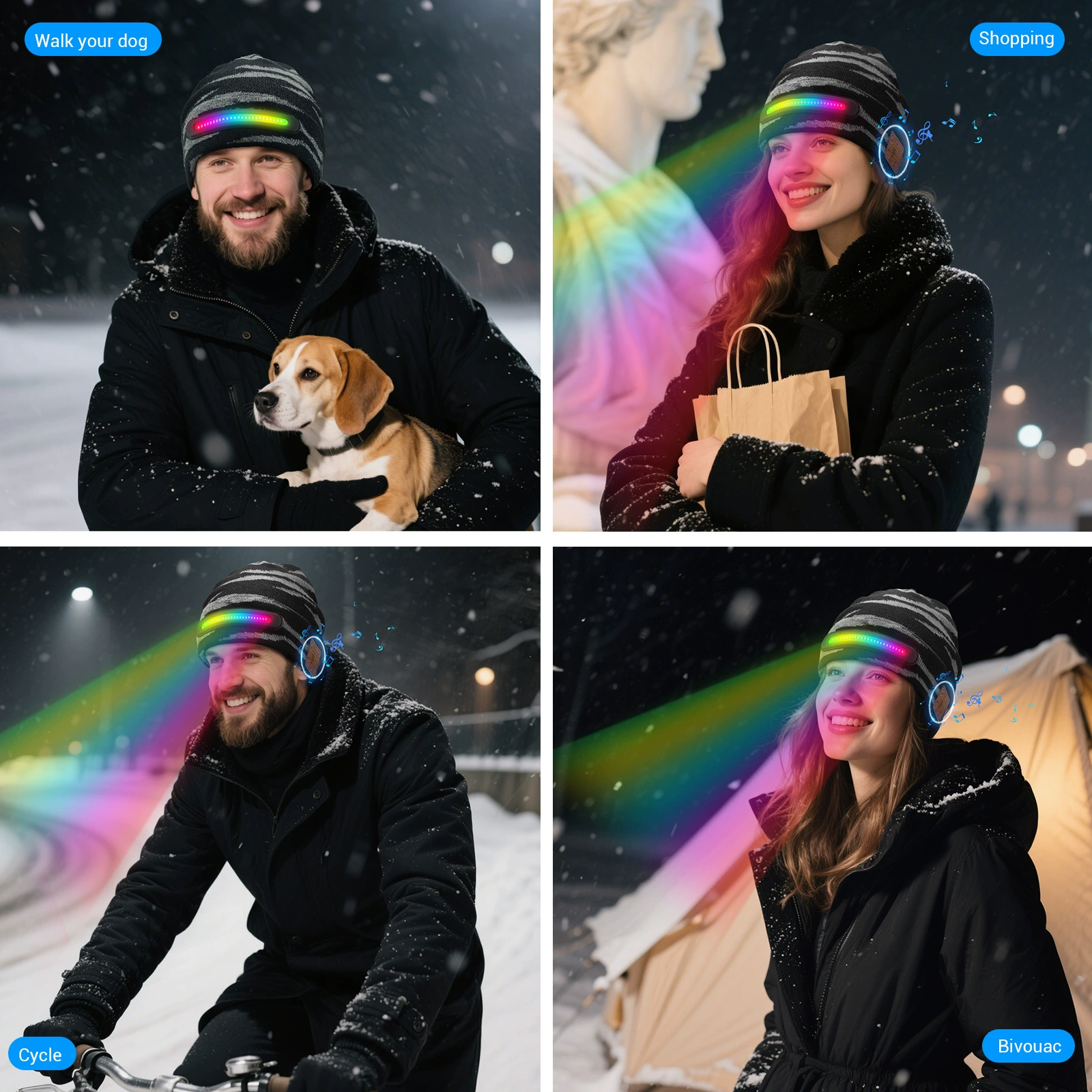 Наушники с LED подсветкой, без указания магазина, Bluetooth, цвет, стиль