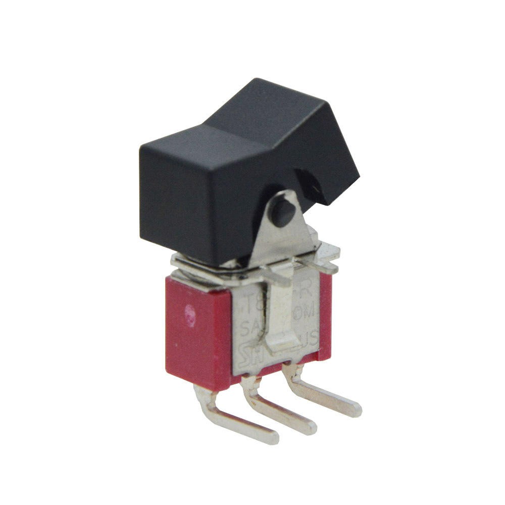 供应SH台湾钮子开关T80-R 黑色带翘板开关 R8015P-R11-2-Q 3脚2档