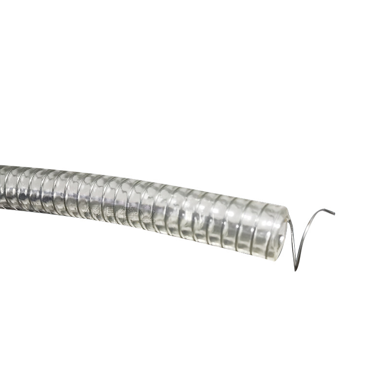Supply PVC steel wire spiral pipe, large-diameter steel wire spring pipe column pump, transparent pi