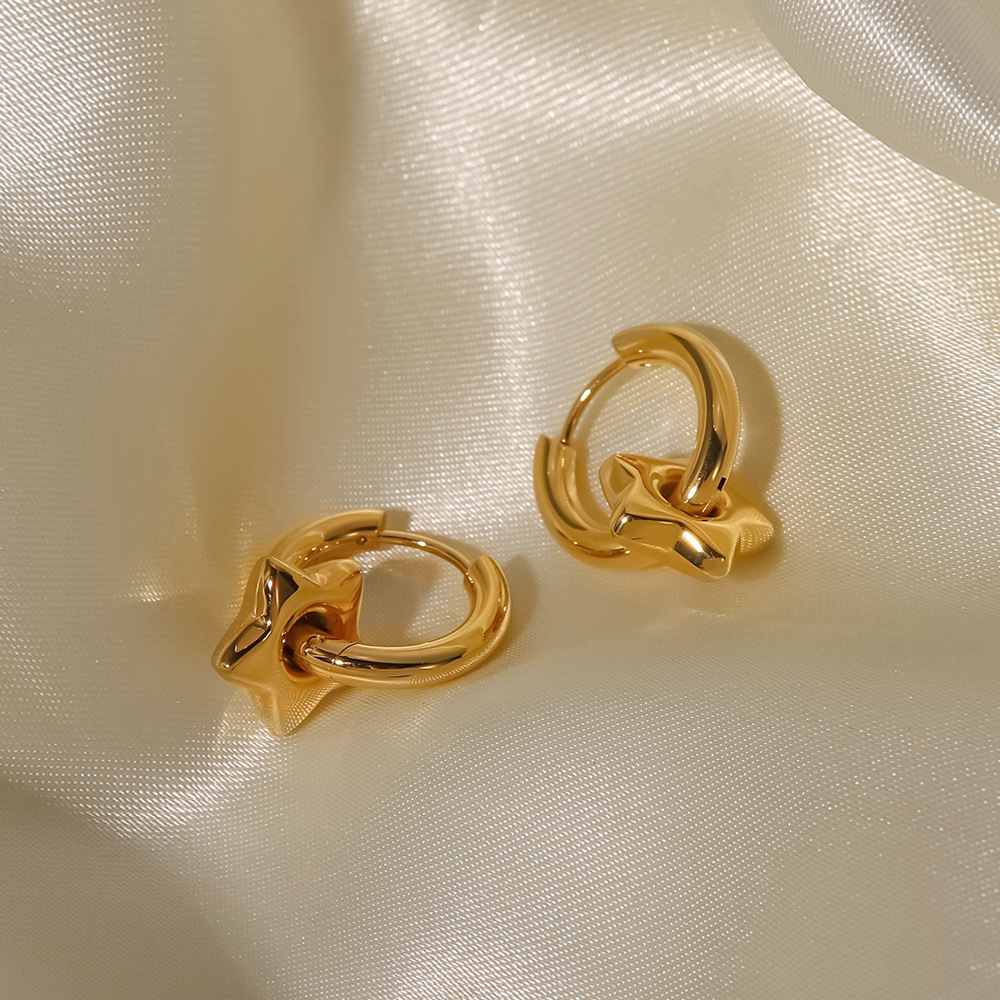 Fashion Star Stainless Steel Earrings Plating Stainless Steel Earrings