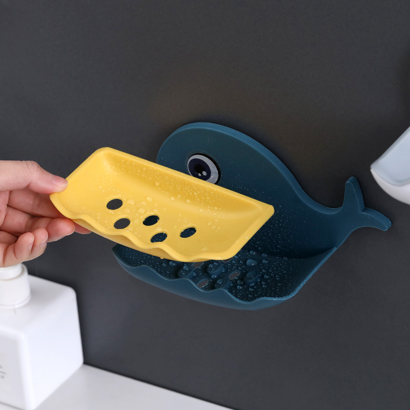 漫画の石鹸箱かわいいクリエイティブ石鹸棚トイレ洗面台トイレ浴室家庭用排水収納ボックス|undefined
