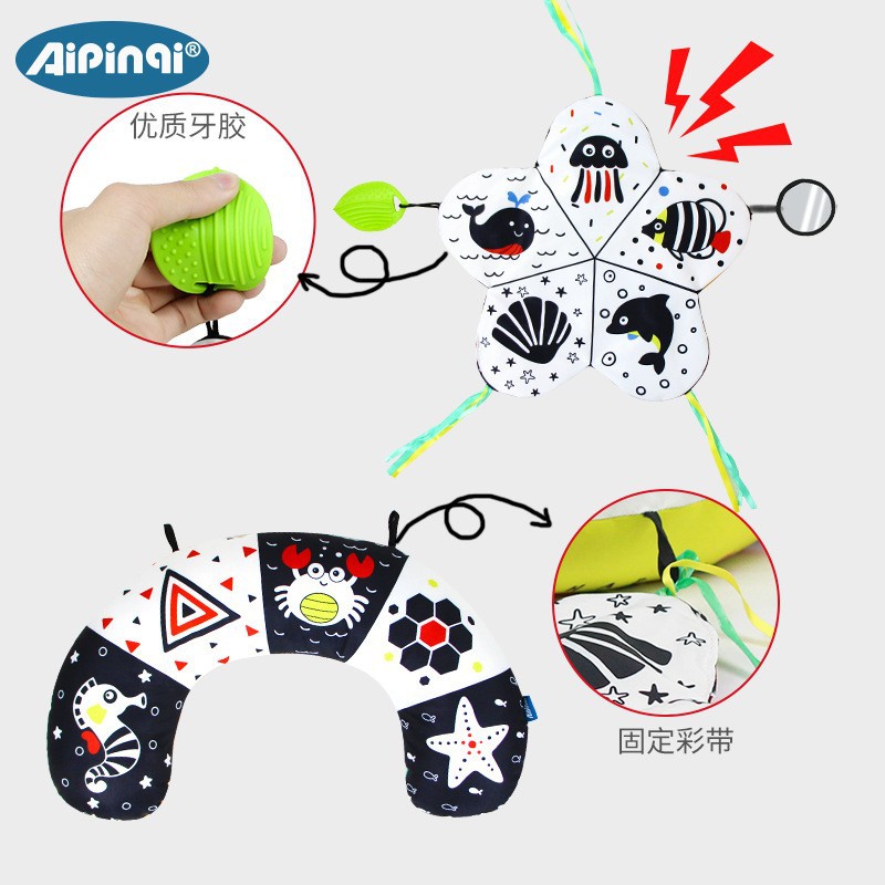 Aipinqi nueva cabeza de entrenamiento almohada bebé ejercicio de pierna almohada bebé en forma de U almohada de aprendizaje juguetes en stock al por mayor image 3