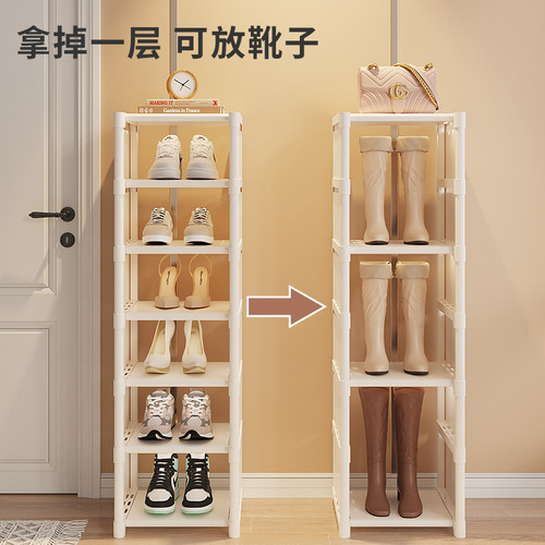Simple shoe rack storage shoe rack multi-layer space-saving door dormitory shoe cabinet home storage slipper rack storage rack
