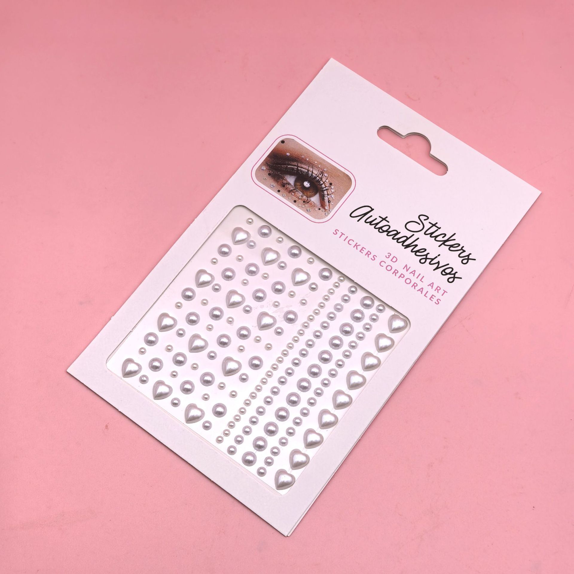 Pegatinas para maquillaje de ojos, pegatinas de diamantes de imitación para ojos, decoración facial, accesorios de maquillaje de perlas para diario, pegatinas de diamantes de imitación para escenario infantil, venta al por mayor en stock.
