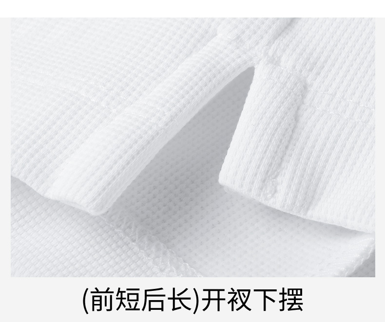 Áo polo nam dài tay golf PGM chất liệu waffle thoáng khí co giãn cao — Tay áo dài màu đen [kết cấu bánh quế/viền xẻ/độ đàn hồi cao ở mọi mặt] YF823 chi tiết 11