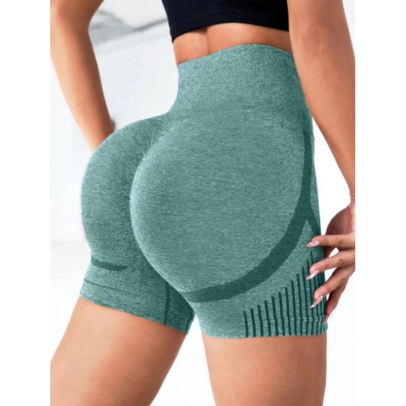 Yoga Pants in Stock Seamless High-Waisted Tight Peach Buttocks High-Intensity Quick-Drying Training Fitness Seamless Sports Shorts for Women