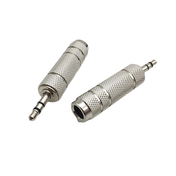 镀镍3.5公转6.5母话筒转换器耳麦麦克风咪头音频插头小转大接头