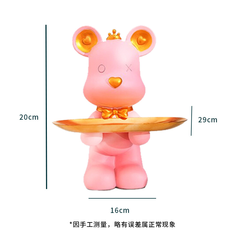 Bear tray ornament [pink]