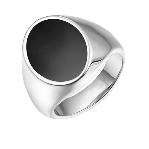 Xinghe wish cross-border e-commerce supply titanium steel round square oil dripping ring personalized ring European and American jewelry