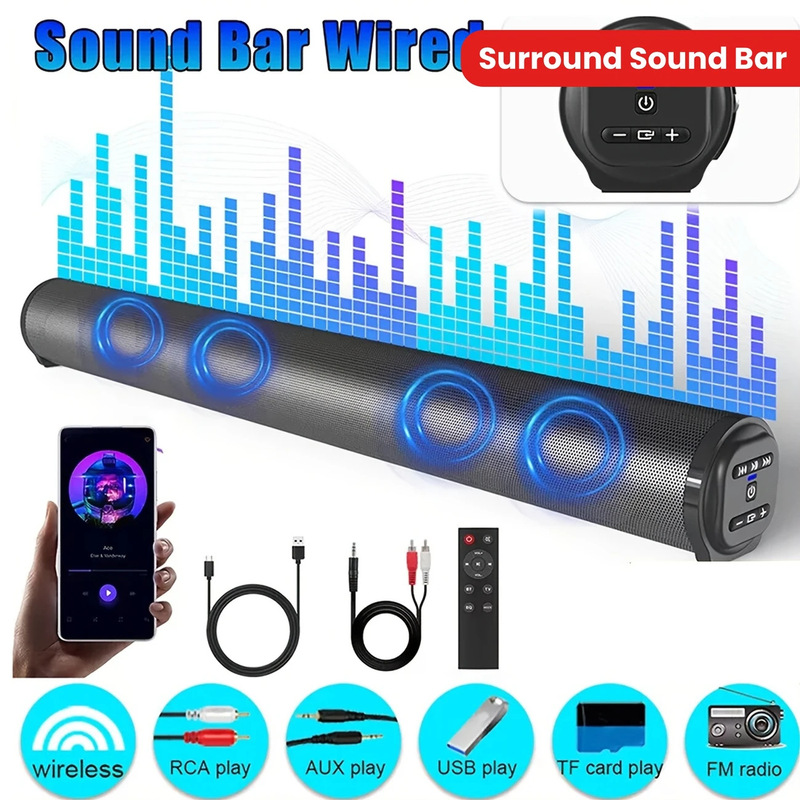 Tv Car Soundbar Wired and Wireless Bluetooth-Compatible Home Surround Soundbar Computer Speaker