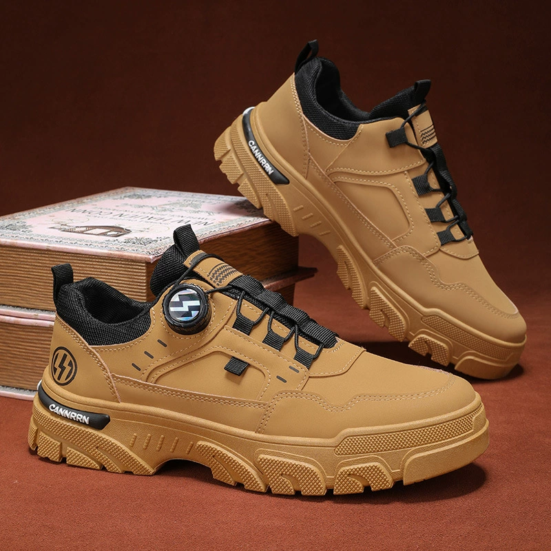 Мужская обувь 2025 весна новая низкая банда одна педаль вращающаяся пуговица спортивная повседневная обувь на открытом воздухе водонепроницаемая обувь