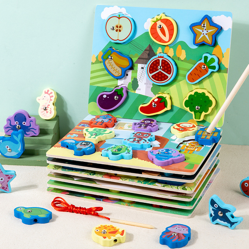 Montessori Educación temprana Tablero de agarre de mano Puzzle Bloques de construcción Forma de bebé Panel de emparejamiento 1 1 1 2 años y medio Juguetes educativos para bebés