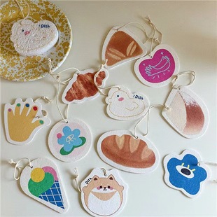 Korean Ins Style Compressed Dishwashing Towel, Dishwashing Rag, Sponge Wipe, Cute Cartoon Wood Pulp Cotton Scouring Pad, Dishwashing Cloth