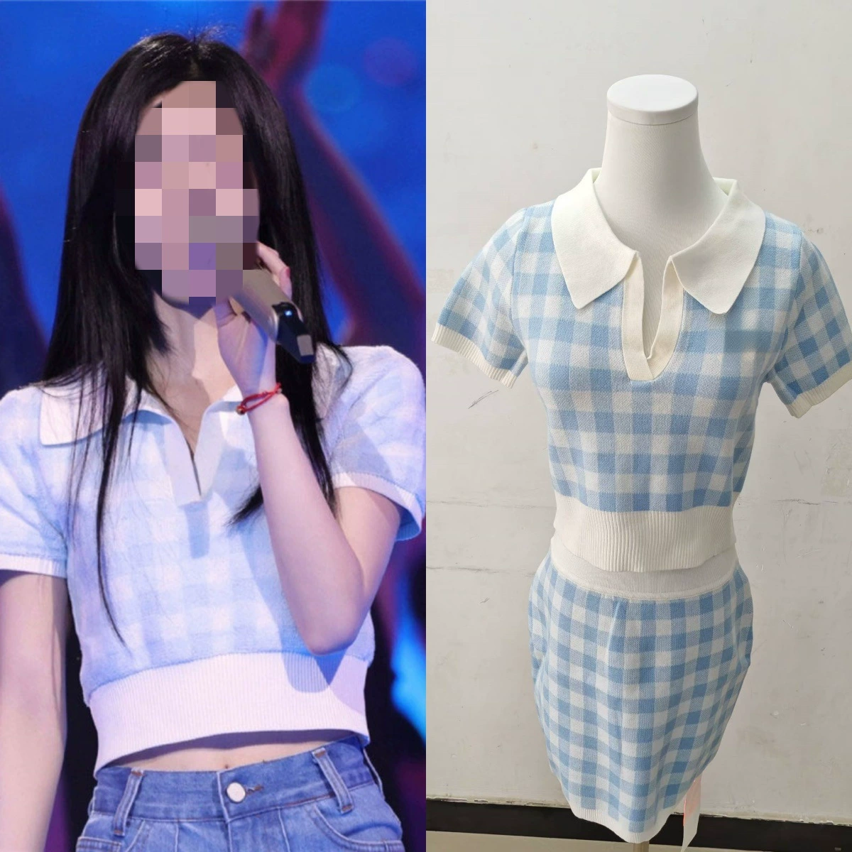 Ju Yiyi такой же клетчатый свитер с короткими рукавами, летняя женская тонкая футболка с воротником-поло, 2022, для женщин