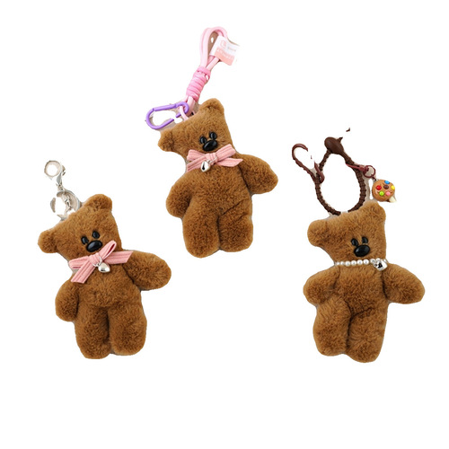 Little Red Book Club Squeaky Teddy Bear Pacha Dog Doll Plush Mr. Bean Bear Schoolbag Car Pendant