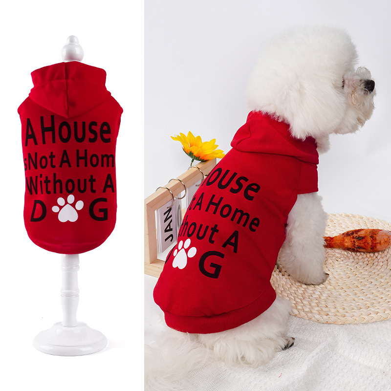 ペット服春夏薄手小型犬ペット犬服フード付きスウェットシャツ小型犬フード付き服|undefined