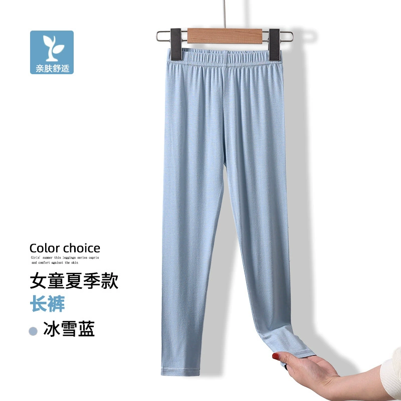 Summer leggings, black children's white colored trousers, for teenagers