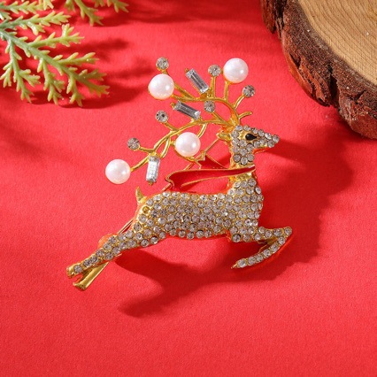 Retro hertengewei reversspeld heren jas accessoire strass broche_voghion.com