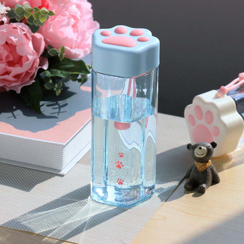 Cat's Claw Japanese Water Cup Female Cute Anti-fall Fairy Simple And Fresh Forest Plastic Cup Resistant To High Temperature And Transparent