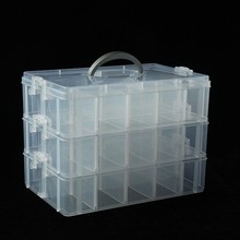 新大三层塑料乐高收纳盒手提五金零件工具螺丝配件杂物整理收纳箱