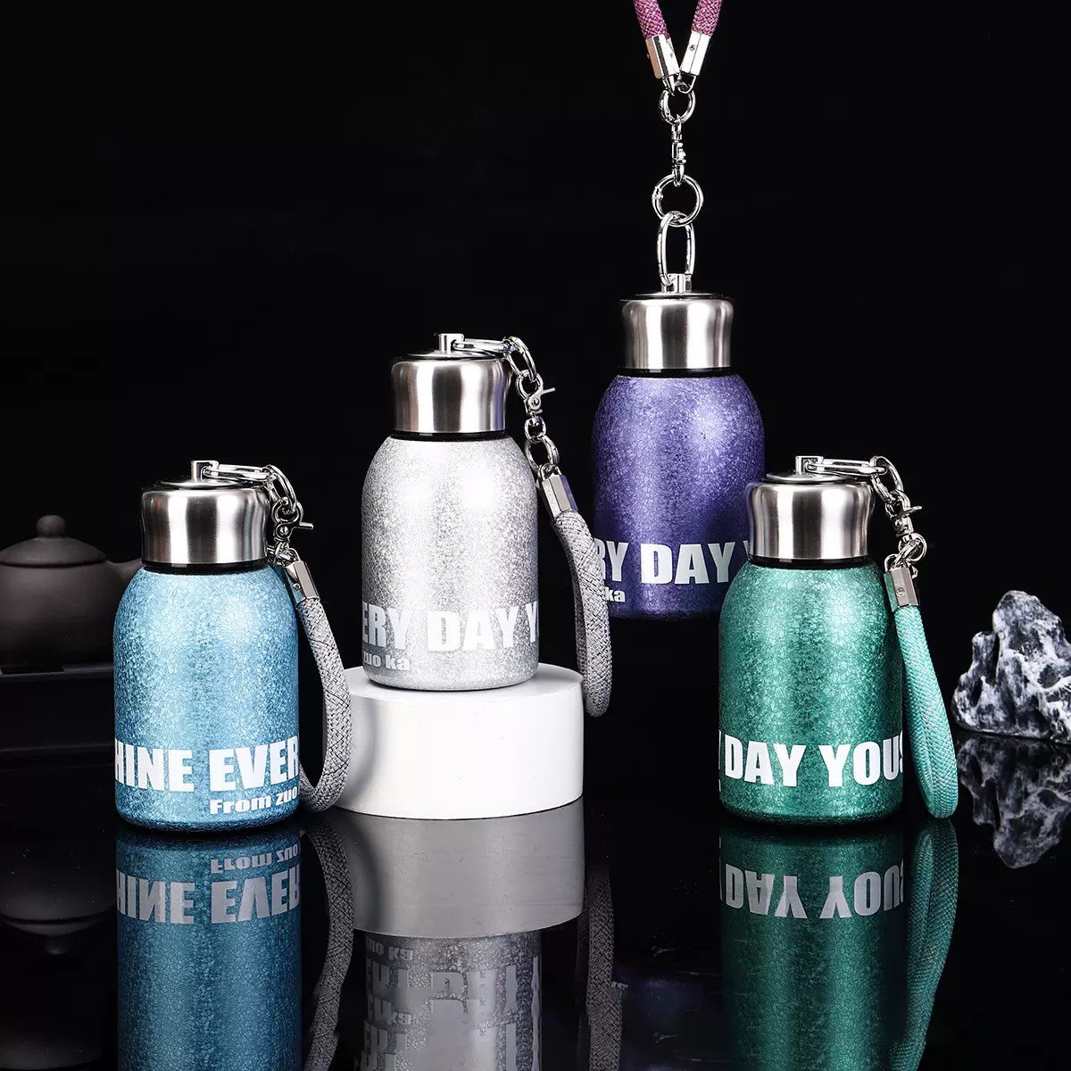 新款316不锈钢冰花漆质感高颜值外观小胖丁保温杯便携礼品户外水