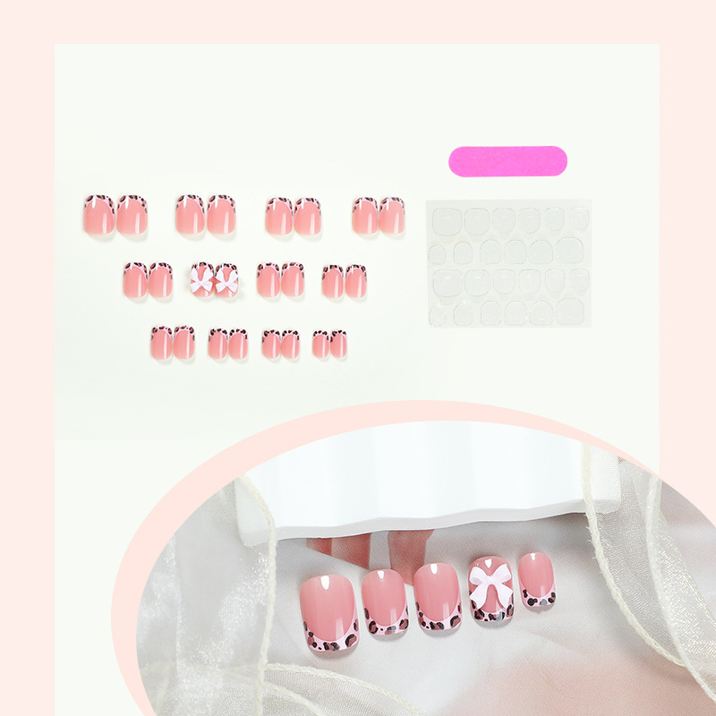 15g Weight press-on nails Nail Supplies Plastic Material Knot, Butterfly, Bow Knot, Leopard Pattern Knot Butterfly Bow Knot Plastic Press-on Nails 1