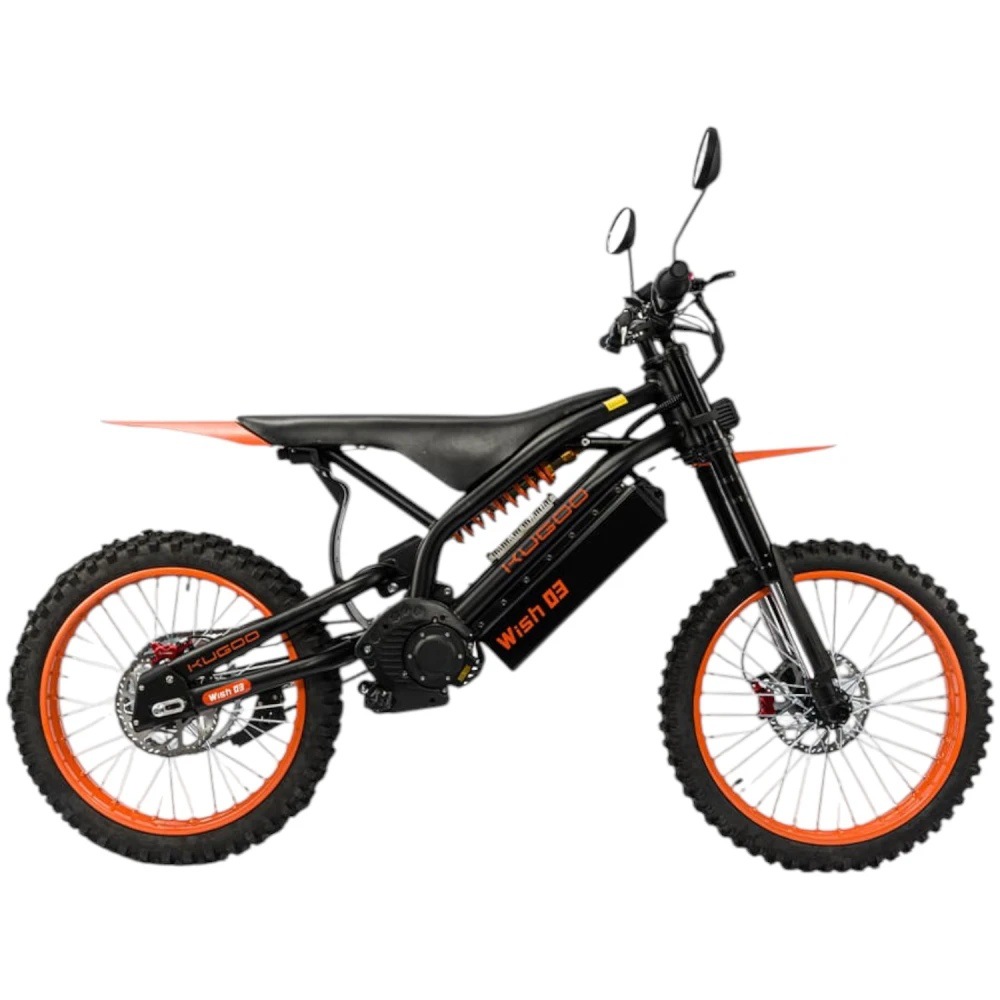 Kugoo Wish 03 95 0m /H Off-Road Electric Motorcycle 5000W 72V 70Km Long Range with the Ability to Be Registered