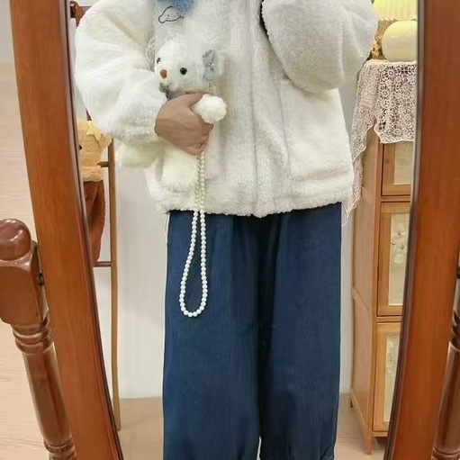 (2개) 봉제 코트 새로운 귀여운 후드 디자인 감각