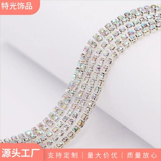 定制 跨境直销 密集型水钻爪链镶水晶钻链条diy材料贴钻配件批发