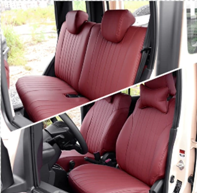 Leather Fully Surrounded Cushion – Modelə uyğun (Original) oturacaq örtükləri - burgundy-5-door-jimny-front-and-rear-complete-set