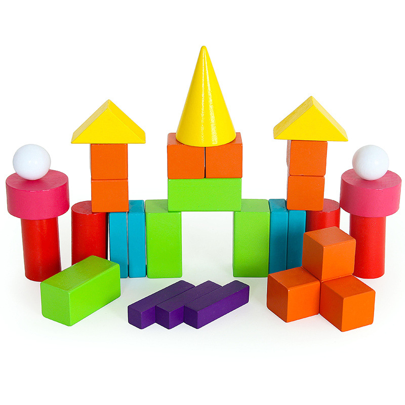Venta al por mayor figura geométrica matemática material didáctico traje Grado uno y dos figura tridimensional herramientas de aprendizaje cubo rectangular redondo