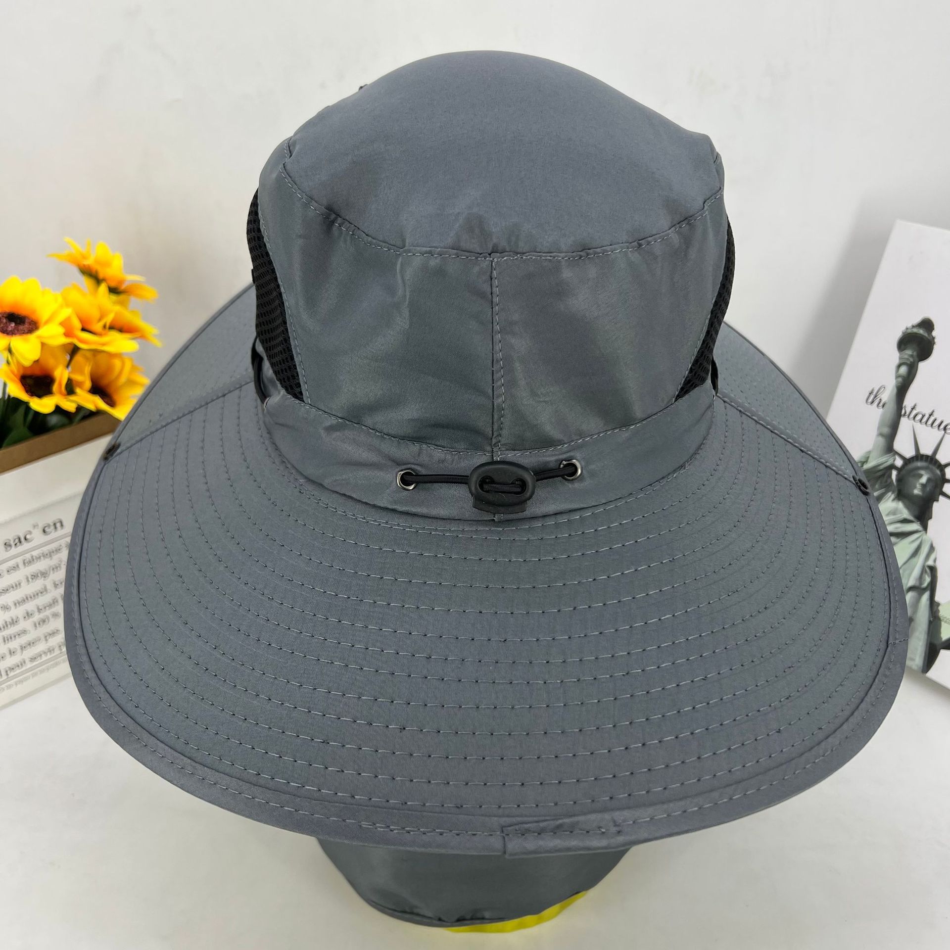 Hommes Style Simple Bloc De Couleur Grand Avant-toit Chapeau Seau display picture 8