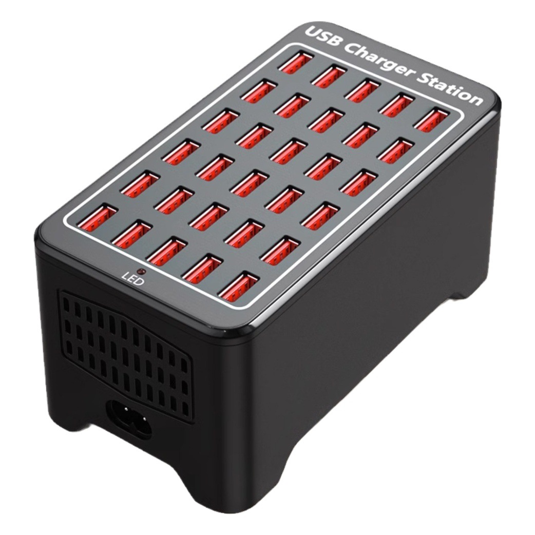 Cargador de alta potencia de 150W con 10, 15, 20 y 30 puertos, cargador USB multipuerto con carga de 1A y 2A.