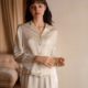 Italian genuine goods! Premium 100% Mulberry Silk All Silk Pajamas French Lace Lace Home suit