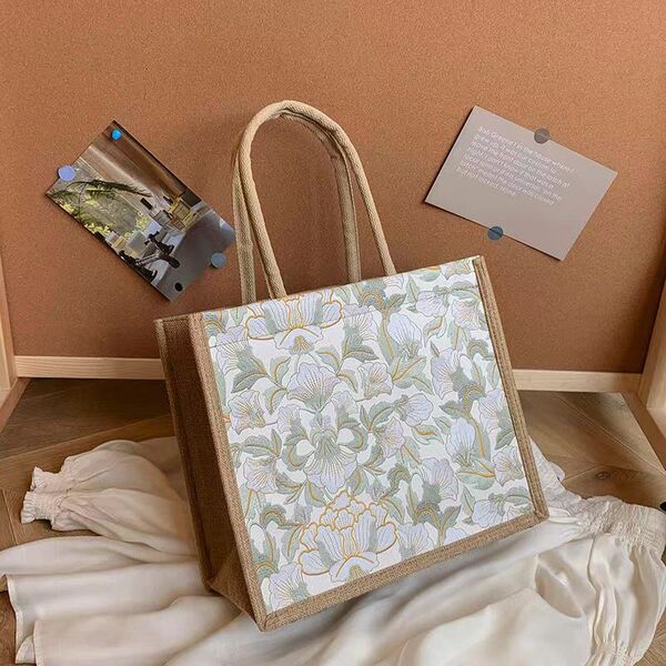 Polyurethane capacious handheld shopping bag with zipper