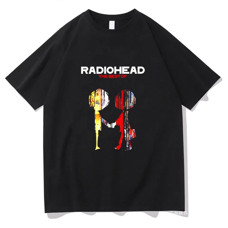 Radiohead's Best Vintage Rock Band T-Shirt Music Album Graphic T-Shirt Hip Hop Unisex Fashion