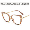 Fashionable metal brand trend glasses, cat's eye, European style